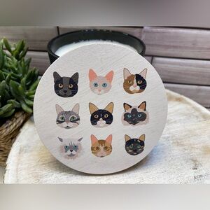 Sand + Fog ❤️❤️sand + paws ❤️❤️12oz Candle  cats  Face Lid New